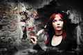 Red magic woman